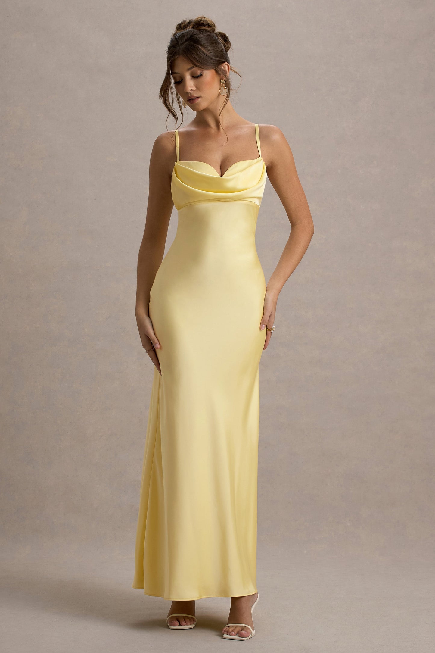 Elegant  Satin Draped Sweetheart Maxi Dress Prom Dress