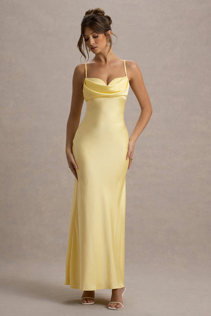 Elegant  Satin Draped Sweetheart Maxi Dress Prom Dress