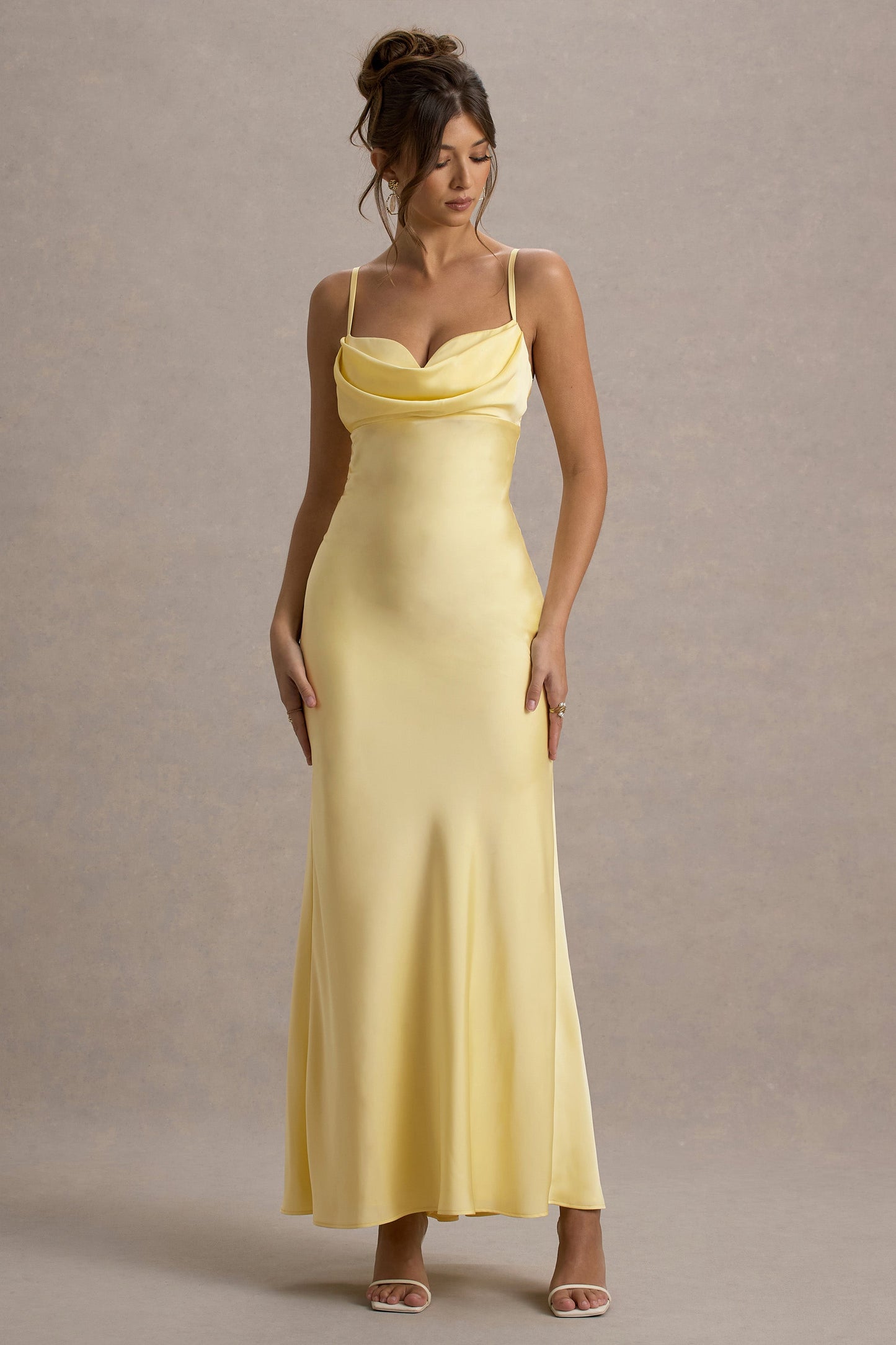 Elegant  Satin Draped Sweetheart Maxi Dress Prom Dress