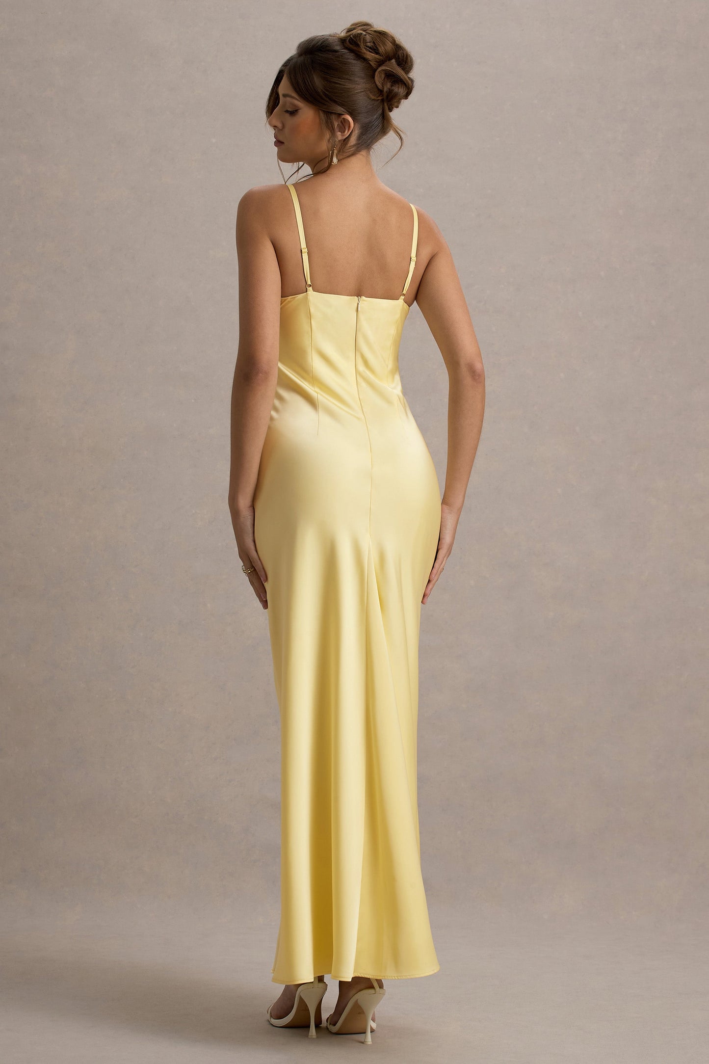 Elegant  Satin Draped Sweetheart Maxi Dress Prom Dress