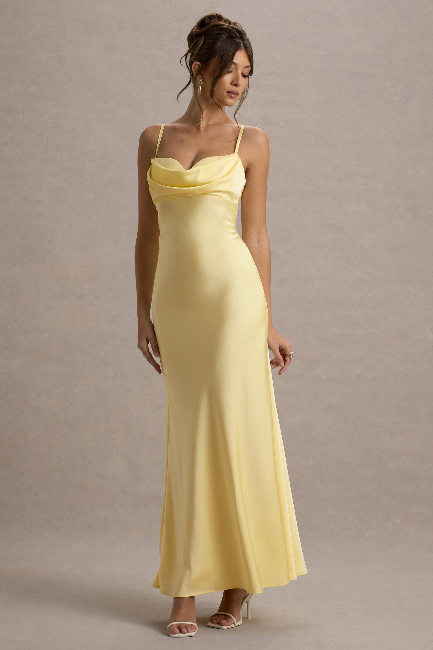 Elegant  Satin Draped Sweetheart Maxi Dress Prom Dress