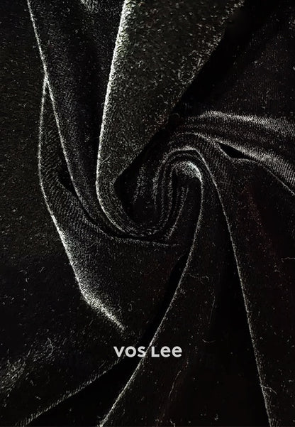 Elegant & Luxurious V Neck Velvet Embroidery Sequined Mermaid Evening Dress