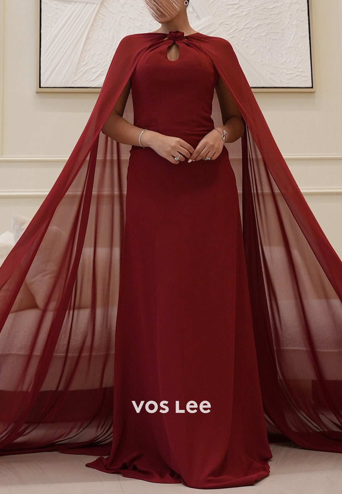 Elegant & Luxurious Flowers Embellished Mermaid Evening Dresses with Sweep Train