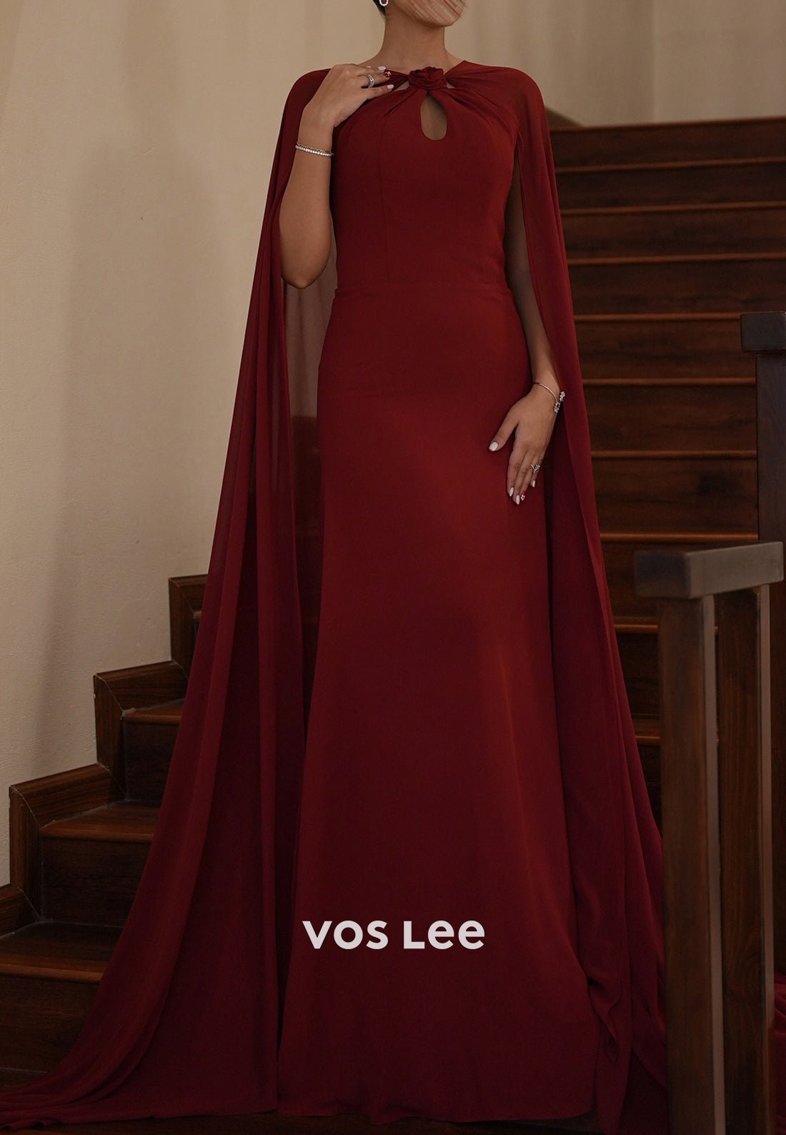 Elegant & Luxurious Flowers Embellished Mermaid Evening Dresses with Sweep Train
